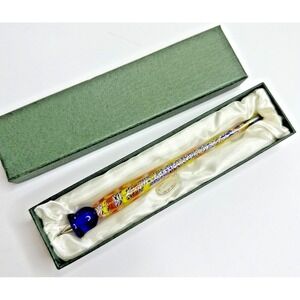 Venezia Murano Glass Ball Point Pen Italy Handmade Vibrant Multicolor